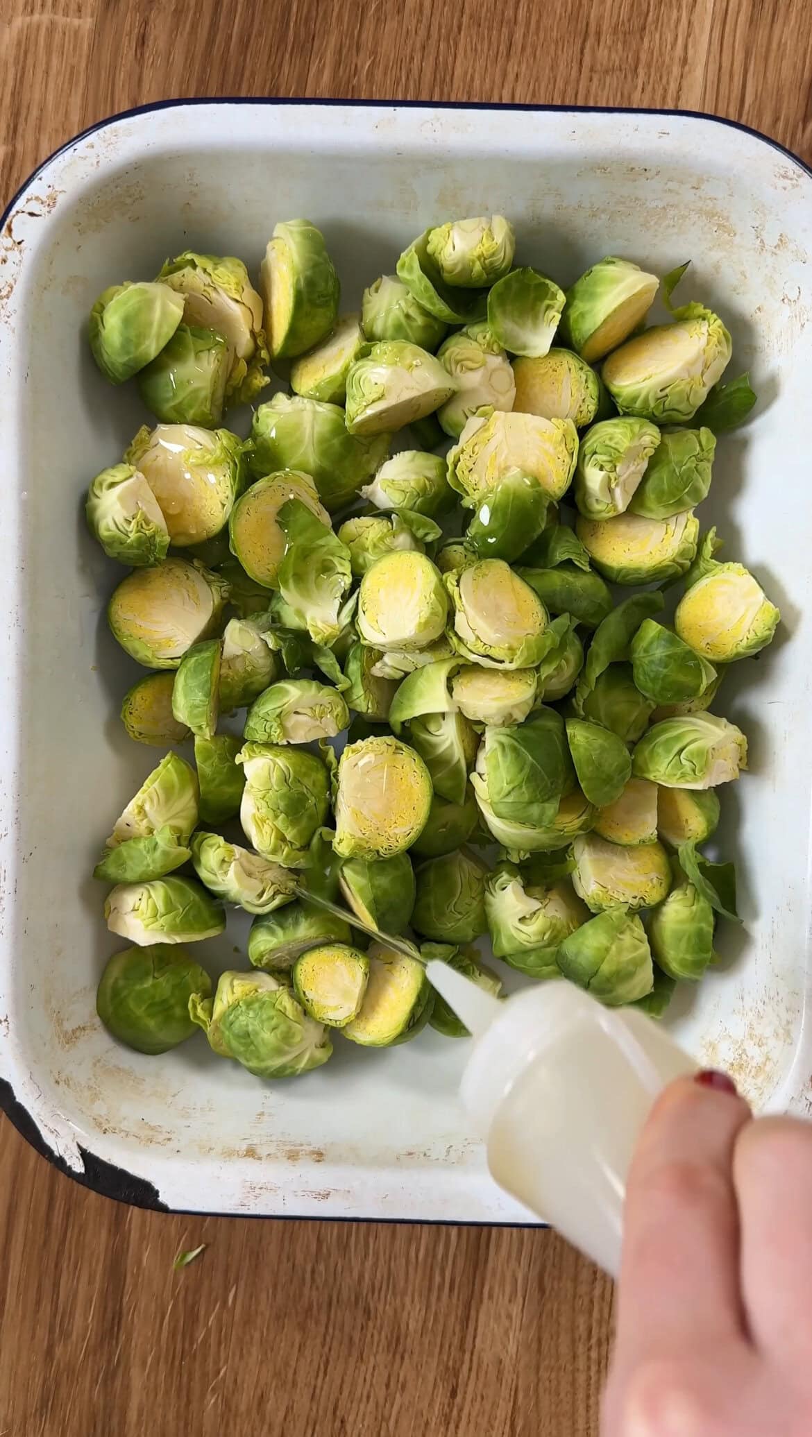 roasting brussels sprouts.