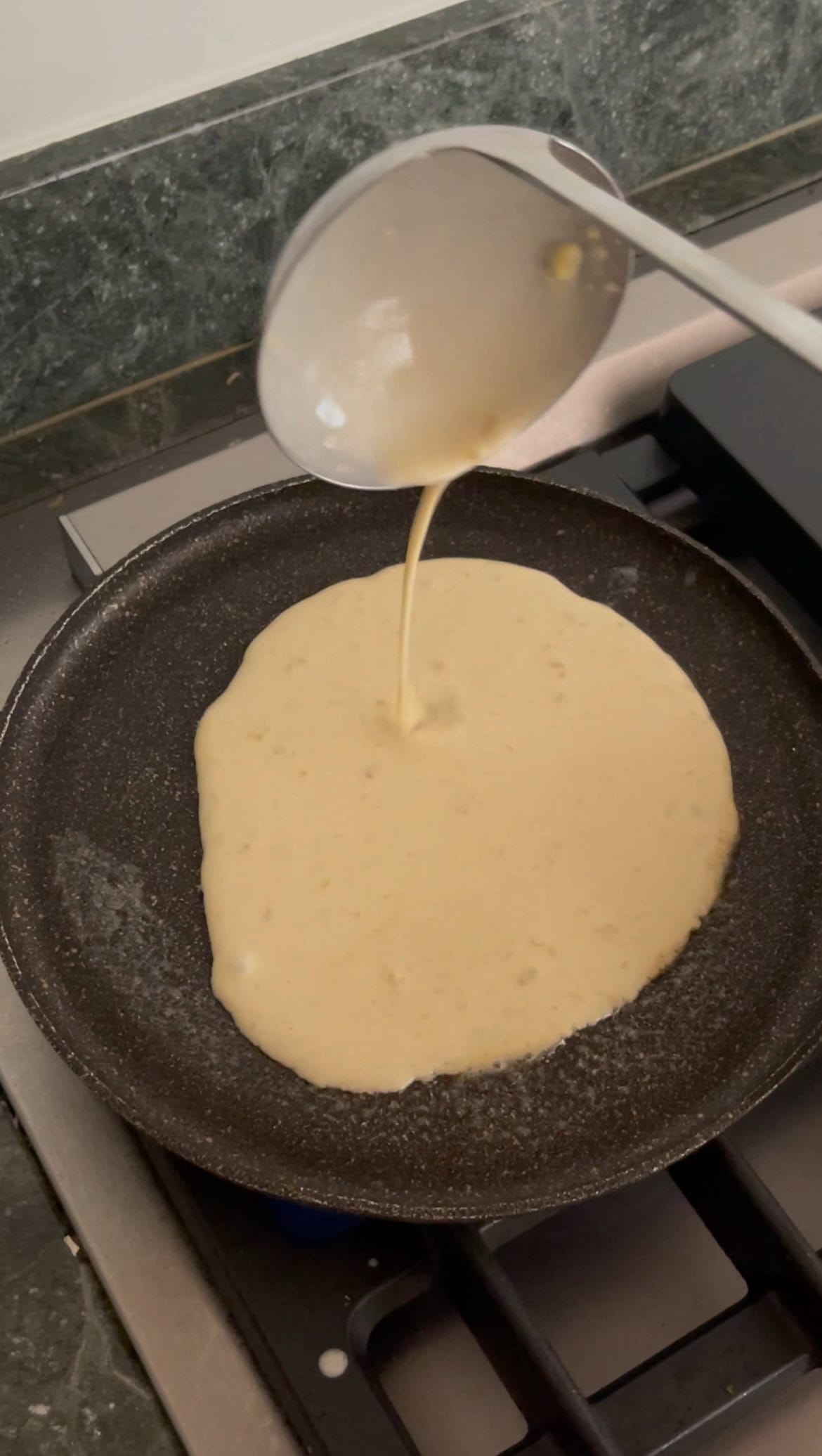 frying pancakes.