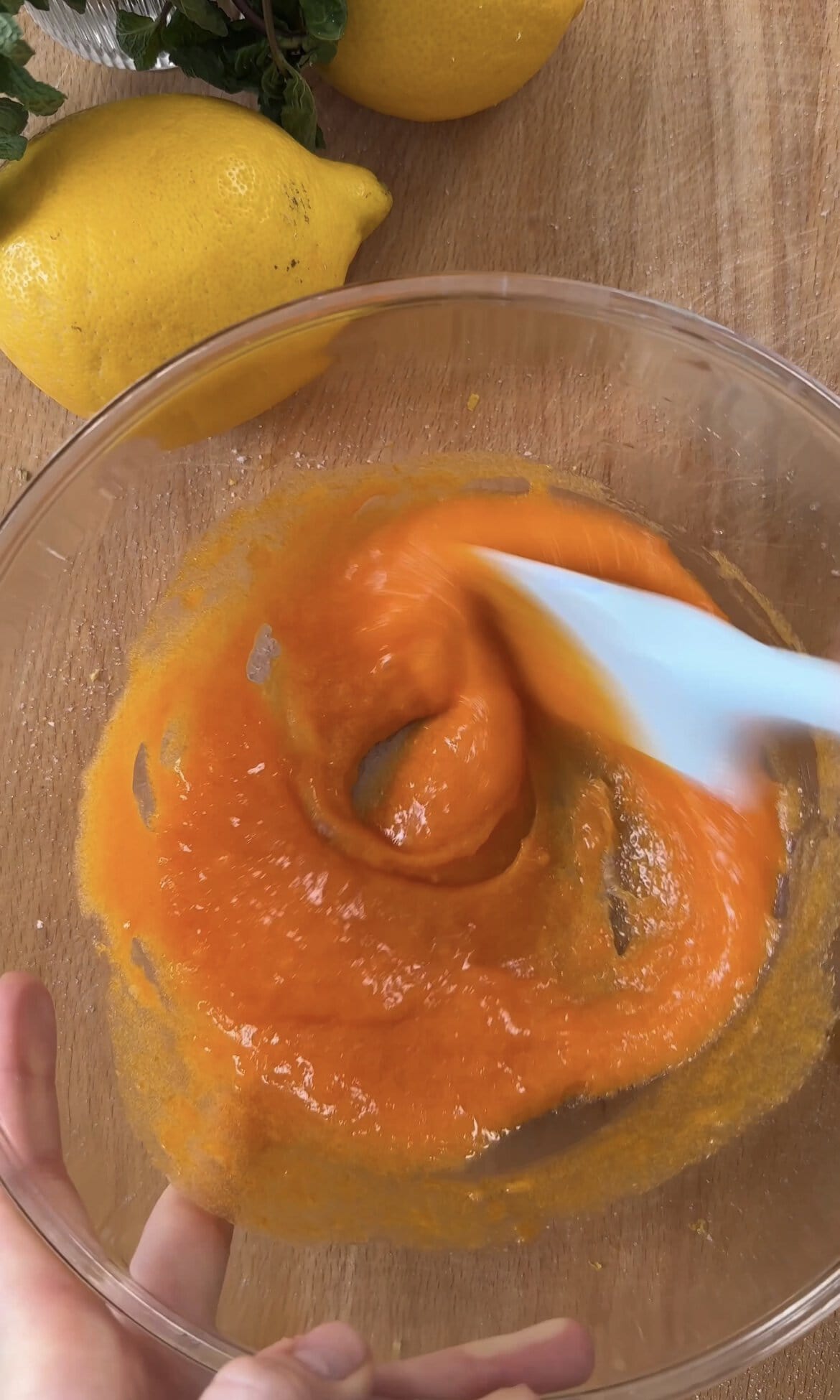 beating egg yolks with sugar.