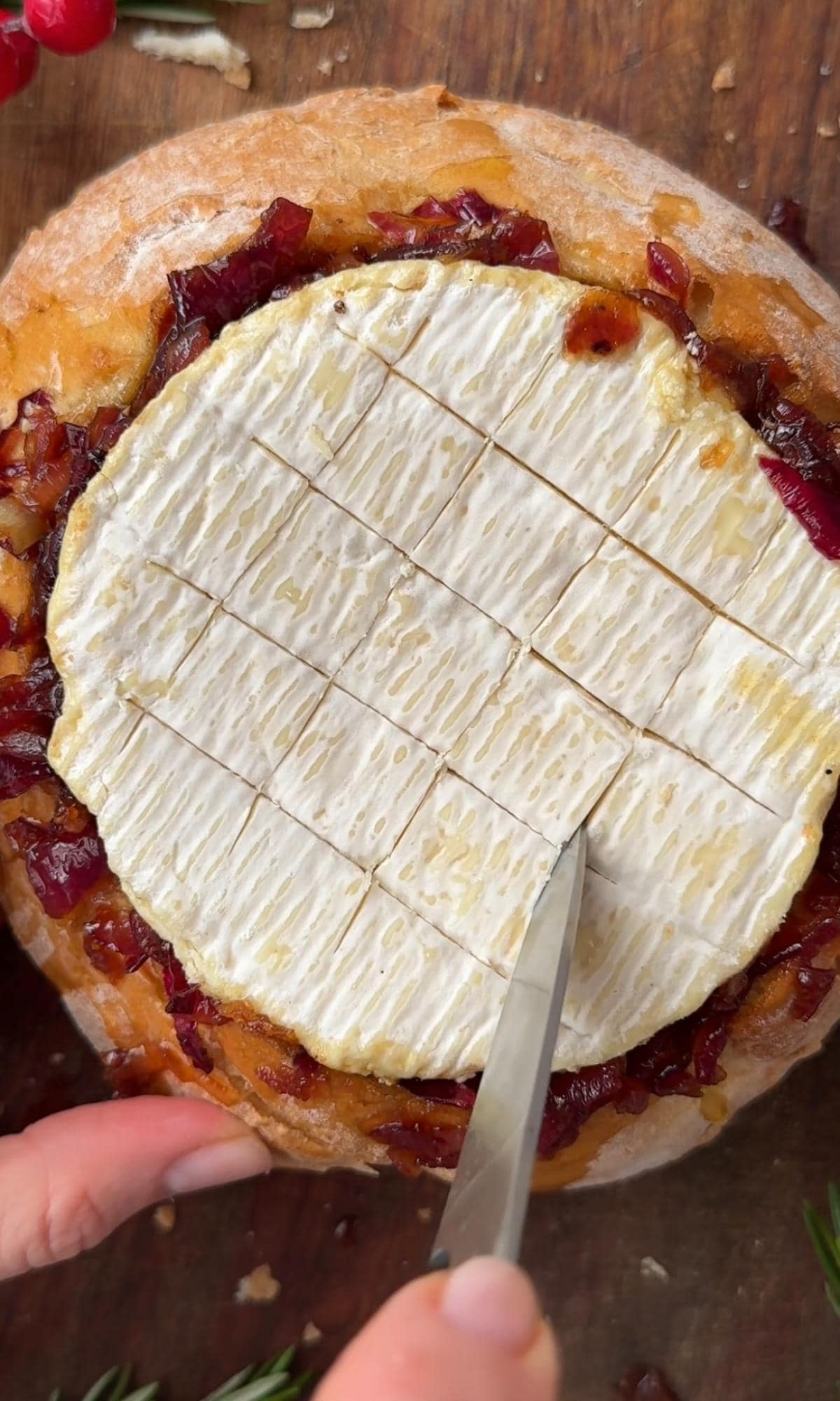 cross hatching camembert.